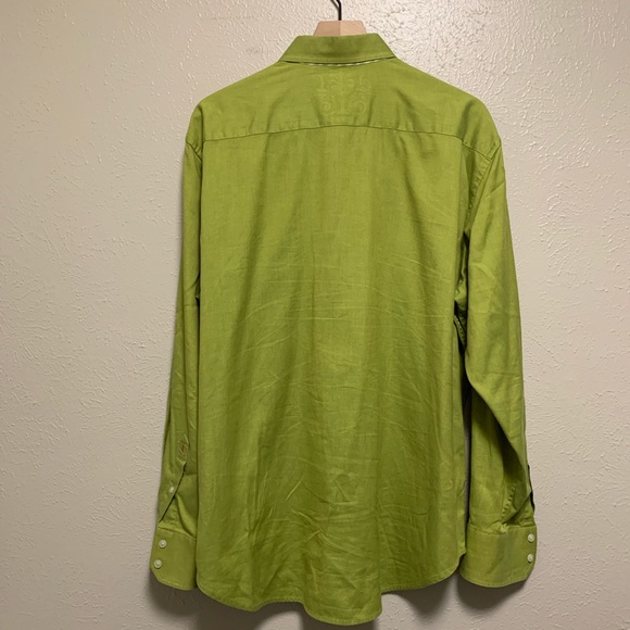 Robert Graham men’s green button front shirt - Picture 2 of 5